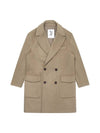 Men's Cashmere Blend Double Coat Beige - SOLEW - BALAAN 2