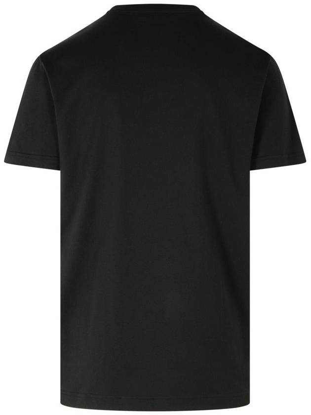 Men's Embroidered Logo Cotton Short Sleeve T-Shirt Black - DOLCE&GABBANA - BALAAN 4