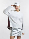 Golf wear woven quilting one-point volume embroidery golf t-shirt white - WHITEBALL - BALAAN 5