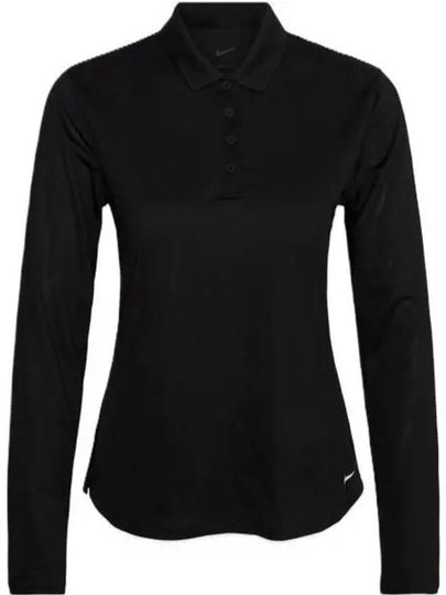 Women's Golf Dri Fit Victory Long Sleeve Polo Shirt Black - NIKE - BALAAN 2