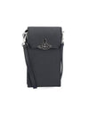 ORB Saffiano Logo Cross Bag Black - VIVIENNE WESTWOOD - BALAAN 1