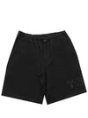 Classic Logo Pique Shorts Black - Y-3 - BALAAN 1