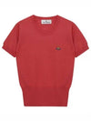 Bea Embroidery Logo Short Sleeve Knit Top Red - VIVIENNE WESTWOOD - BALAAN 2