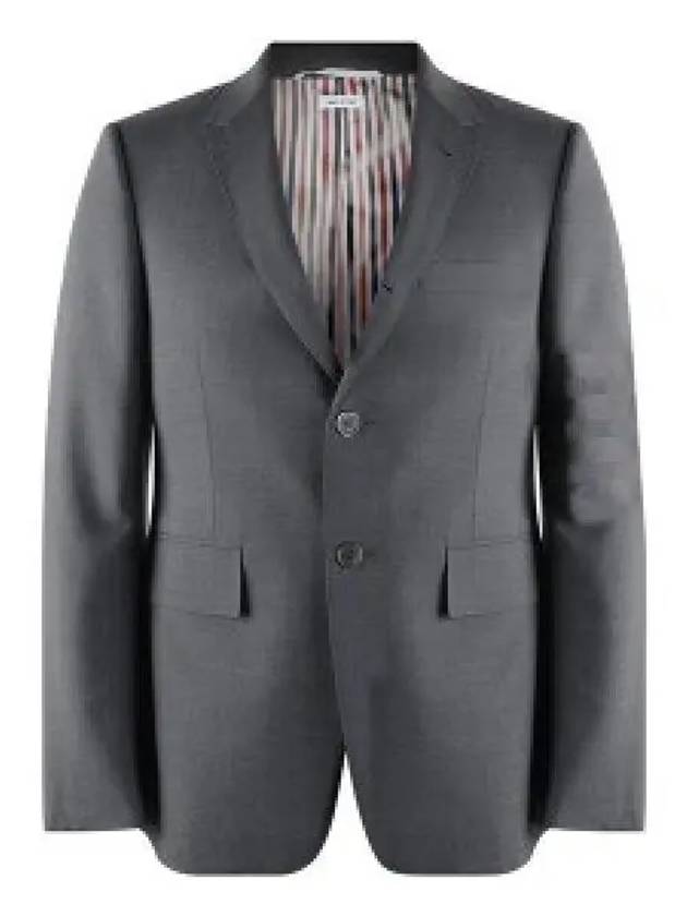 Plain Weave Suiting 4 Bar Classic Sport Jacket Dark Grey - THOM BROWNE - BALAAN 2