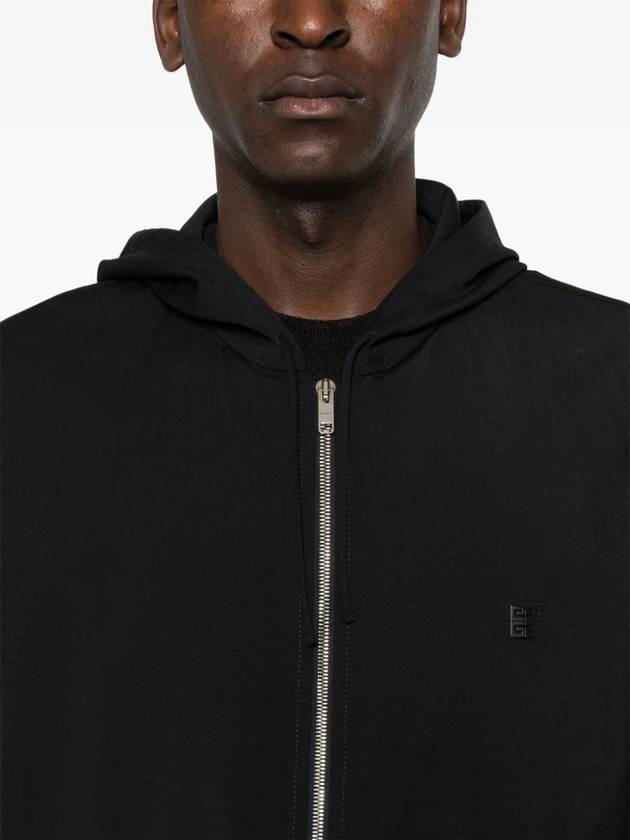 4G Detail Wool Zip-Up Hoodie Black - GIVENCHY - BALAAN 6