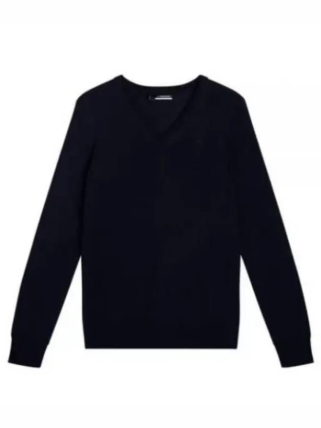 Amaya V-Neck Knit Top Navy - J.LINDEBERG - BALAAN 2