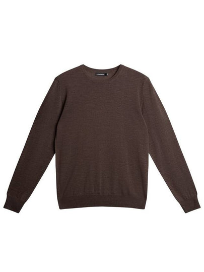 Lyle Light Merino Wool Knit Top Walnut Melange - J.LINDEBERG - BALAAN 2