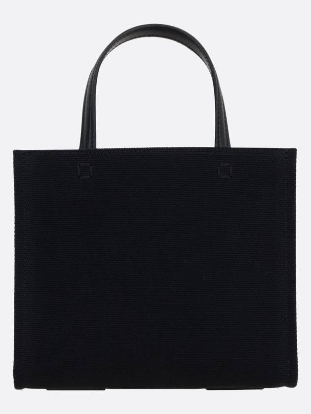 Mini G-Tote Shopping Bag In Canvas Black - GIVENCHY - BALAAN 4