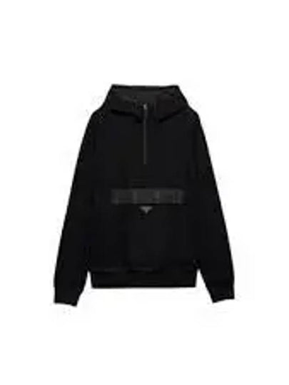 Technical Jersey Hoodie Black - PRADA - BALAAN 2