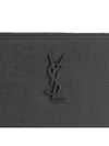 Monogram Strap Tablet Clutch Bag Black Black - SAINT LAURENT - BALAAN.