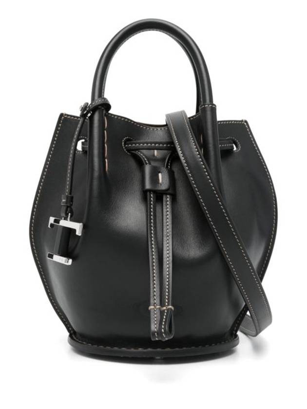 Buz Mini Leather Bucket Bag Brown - TOD'S - BALAAN 1