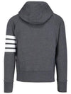 Engineered 4 Bar Diagonal Zip Up Hoodie Dark Grey - THOM BROWNE - BALAAN 3