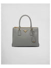 Galleria Saffiano Leather Medium Tote Bag Gray - PRADA - BALAAN.