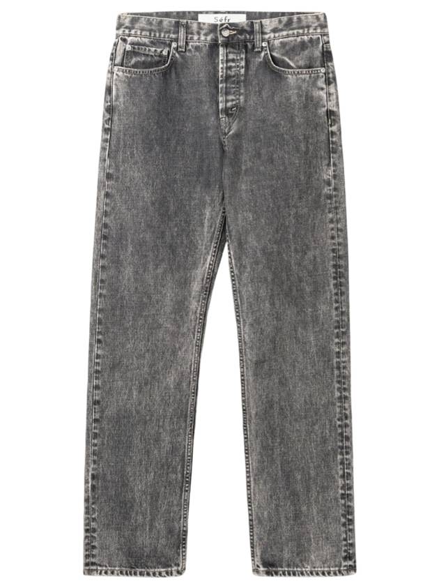 Straight Cut Denim Jeans Marble Wash - SEFR - BALAAN 1