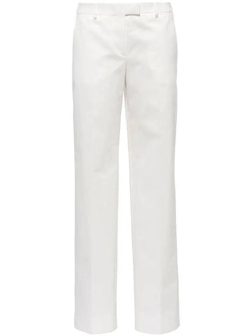 Cotton Chino Straight Pants White - MIU MIU - BALAAN 1