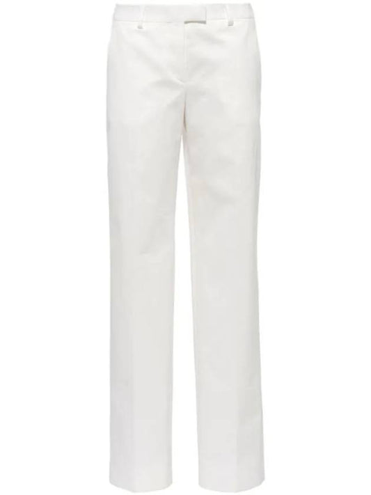 Cotton Chino Straight Pants White - MIU MIU - BALAAN 1