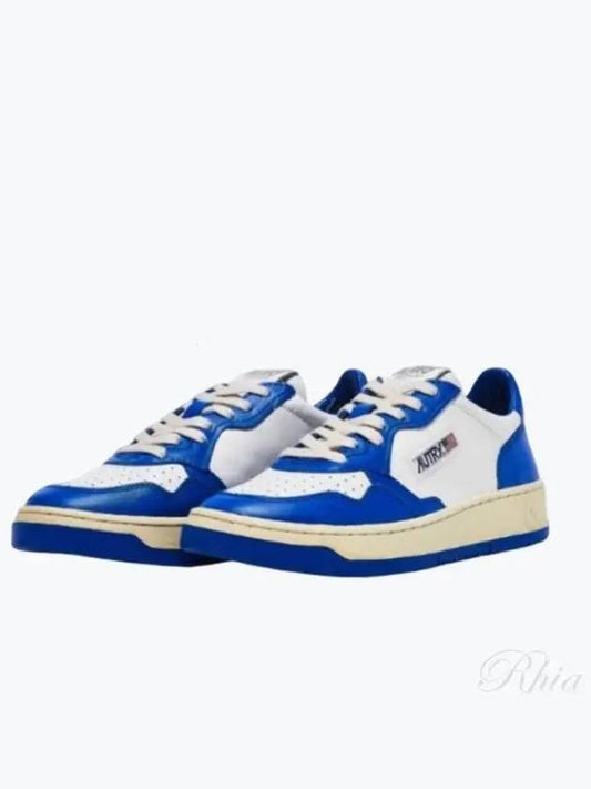 Men's Medalist Low Leather Sneakers Blue - AUTRY - BALAAN 2