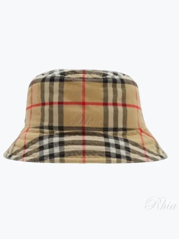 Check Cotton Bucket Hat Beige - BURBERRY - BALAAN 2