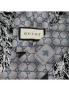 GG Pattern Slim Silk Tie Light Grey - GUCCI - BALAAN 5