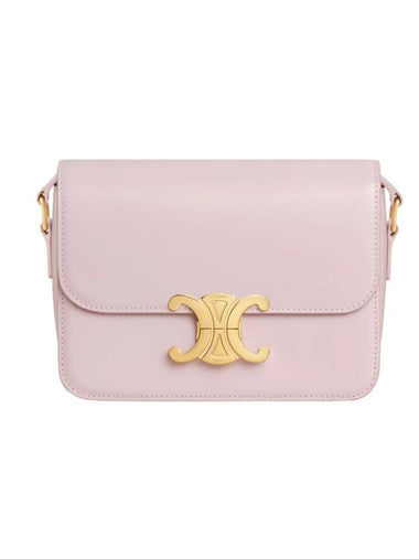 Triomphe Chain Shiny Calfskin Small Cross Bag Pink - CELINE - BALAAN 1