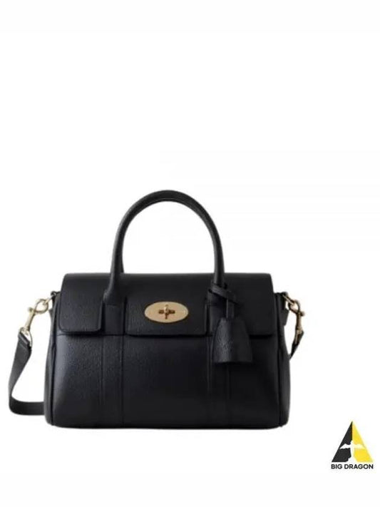 Bayswater Small Classic Grain Leather Shoulder Bag Black - MULBERRY - BALAAN 2