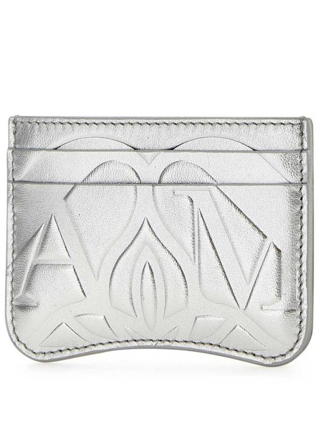 Seal Card Wallet Silver - ALEXANDER MCQUEEN - BALAAN 3