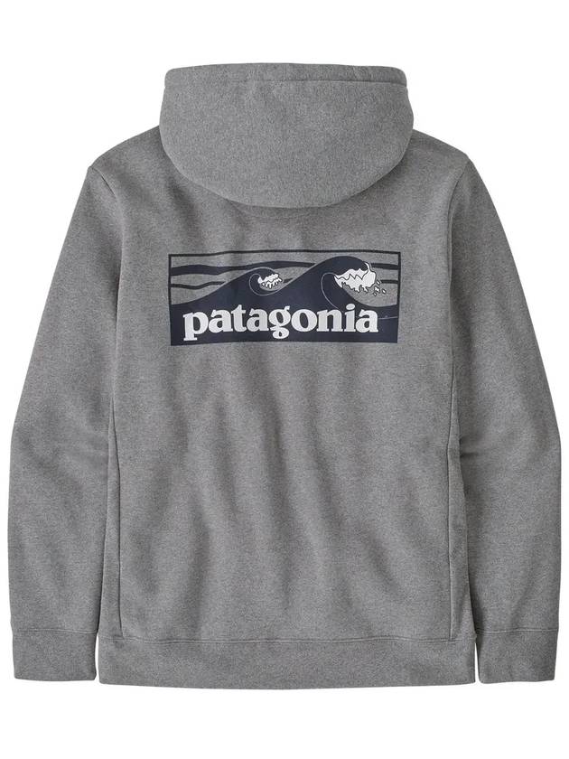 Boardshort Logo Uprisal Hoodie Gravel Heather - PATAGONIA - BALAAN 2