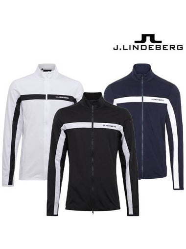 Golf Jarvis Mid Layer Zip-up Jacket GMJS03873 Black White Navy - J.LINDEBERG - BALAAN 1