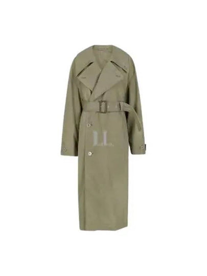 Tibetan Tumbled Cotton Trench Coat Light Olive - LEMAIRE - BALAAN 2