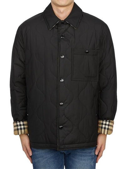 Check Reversible Quilting Jacket Beige Black - BURBERRY - BALAAN 2