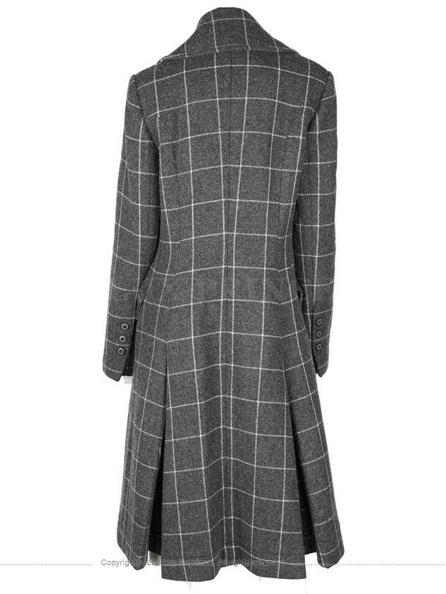 Collar check wool coat gray 11107hva - VIVIENNE WESTWOOD - BALAAN 4