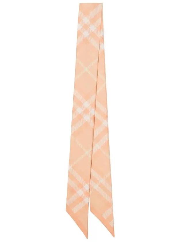 Check Skinny Silk Scarf Pink - BURBERRY - BALAAN 2