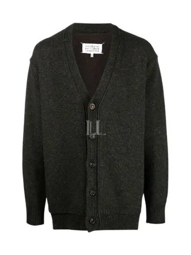 Elbow Patch Cardigan Dark Green - MAISON MARGIELA - BALAAN 2