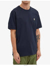 Logo Patch Short Sleeve T-Shirt Navy - STONE ISLAND - BALAAN 4