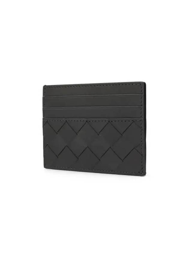 Intrecciato Leather Card Wallet Thunder - BOTTEGA VENETA - BALAAN 4