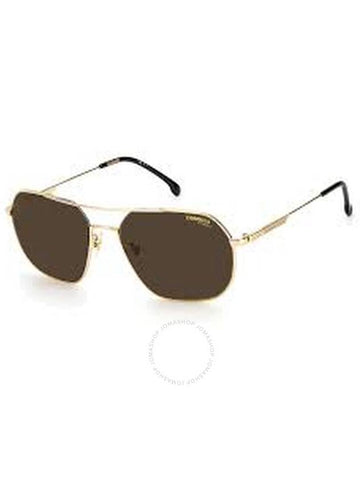 Carrera Brown Pilot Unisex Sunglasses CARRERA 1035/GS 0J5G/70 58 - CARRERA - BALAAN 1