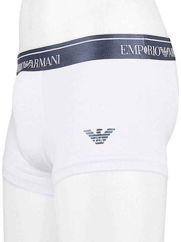 Men's Shiny Logo Stretch Briefs White - EMPORIO ARMANI - BALAAN 4