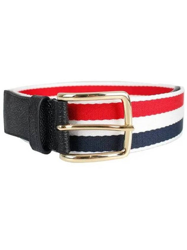 Calfskin Pebble Leather Belt Black - THOM BROWNE - BALAAN 1