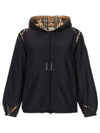 Sliced Check Zip-Up Hoodie Black - BURBERRY - BALAAN 2