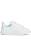 Oversized Smooth Calf Leather Sneakers White Shock Pink - ALEXANDER MCQUEEN - BALAAN 3