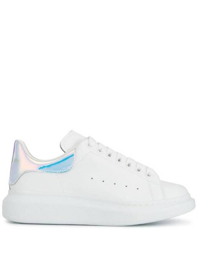 Oversized Smooth Calf Leather Sneakers White Shock Pink - ALEXANDER MCQUEEN - BALAAN 3