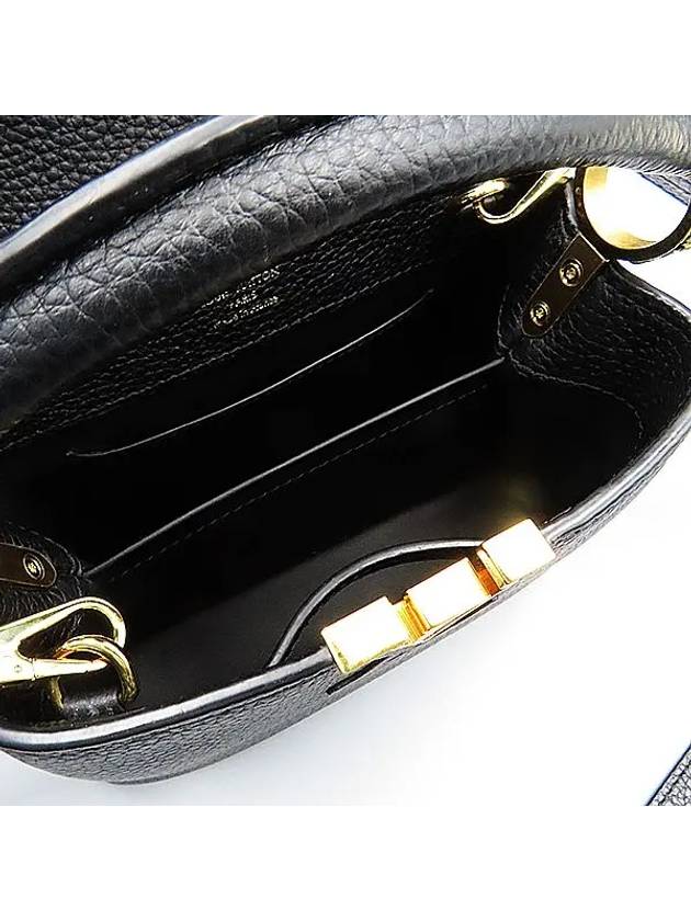 M56071 Black Noir Taullon Leather Capucine Mini Top Handle Tote Bag Shoulder Strap 2WAY - LOUIS VUITTON - BALAAN 6