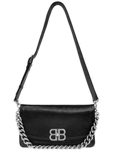 Balenciaga Shoulder Bag BB Soft Medium, Women's, Black - BALENCIAGA - BALAAN 1