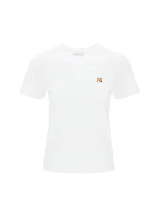 Fox Head Patch Regular Short Sleeve T-Shirt White - MAISON KITSUNE - BALAAN 2