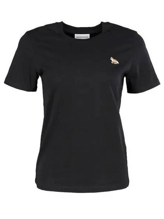 Baby Fox Patch Regular Short Sleeve T-Shirt Black - MAISON KITSUNE - BALAAN 2