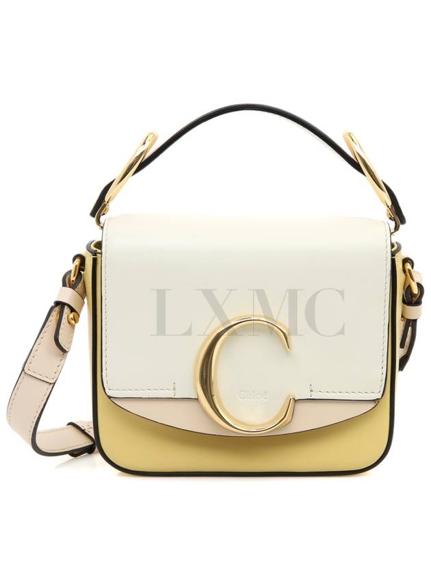 C Buckle Mini Tote White Cross CHC21US193 - CHLOE - BALAAN 1