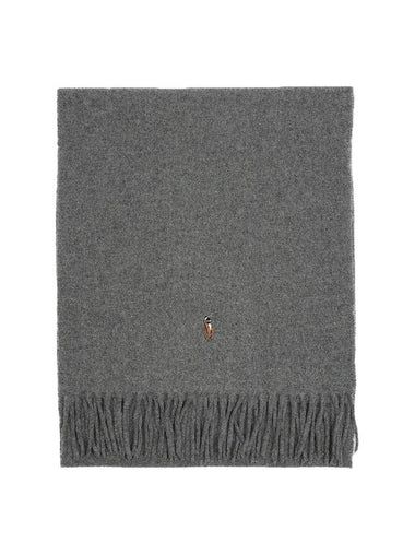 Signature Pony Virgin Wool Muffler Gray - POLO RALPH LAUREN - BALAAN 1