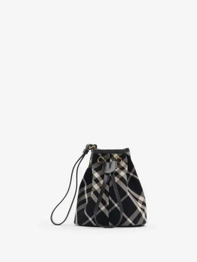 Check Drawstring Pouch Bag Black - BURBERRY - BALAAN 2