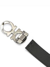 Gancini Reversible Adjustable Leather Belt Black - SALVATORE FERRAGAMO - BALAAN 6