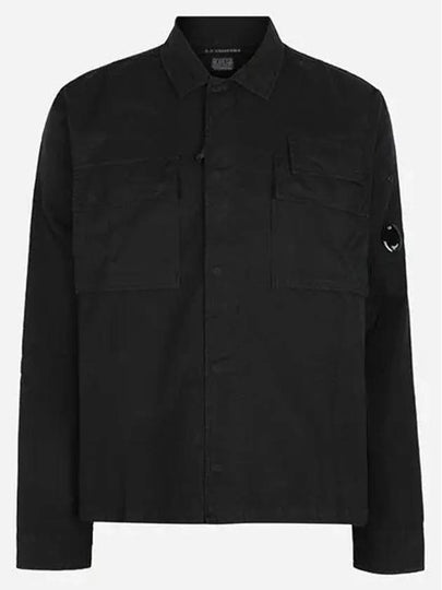 Gabardine Long Sleeve Shirt Black - CP COMPANY - BALAAN 2